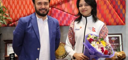 एनसेलद्वारा एसियाली पारा खेलकुदमा एतिहासिक पदक विजेता पलेशा गोवर्धनको सम्मान