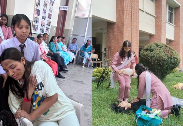 नेपाल मेडिकल कलेजका विएस्सी नर्सिङ विद्यार्थीहरूलाई ‘सिमुलेसन अन ट्रायेज म्यानेजमेन्ट’ प्रशिक्षण