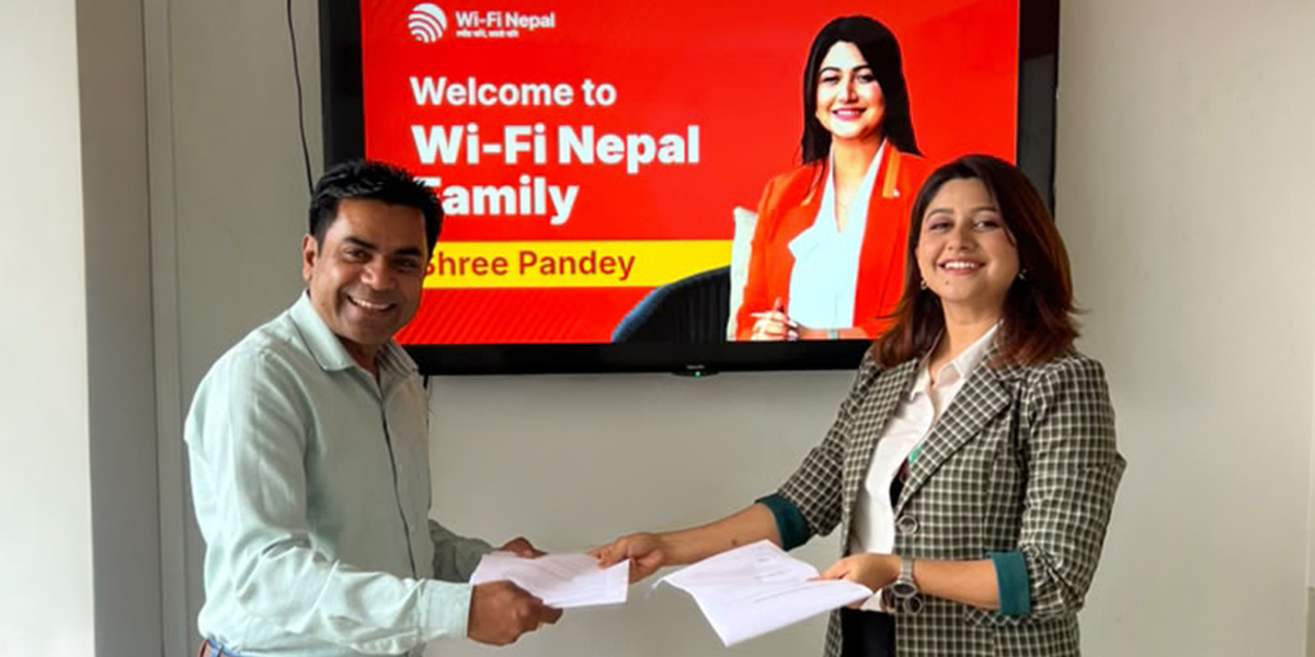वाइ(फाइ नेपालको सह–ब्रान्ड एम्बेसडरमा सञ्चारकर्मी श्री पाण्डे नियुक्त
