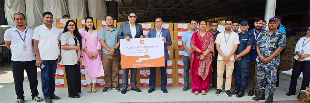 शाओमी नेपालद्वारा बाढीपीडितका लागि अत्यावश्यक घरायसी सामग्रीका सहयोग