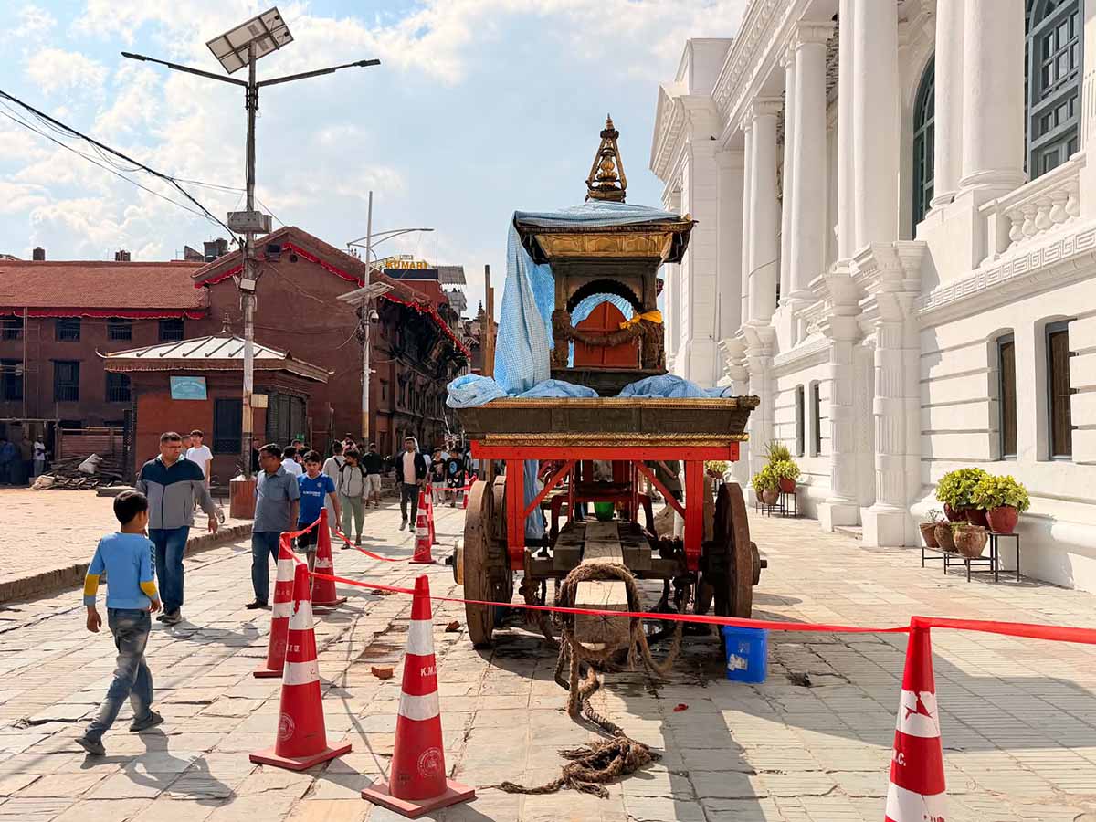  वसन्तपुरमा यसरी हुँदैछ इन्द्रजात्राको तयारी